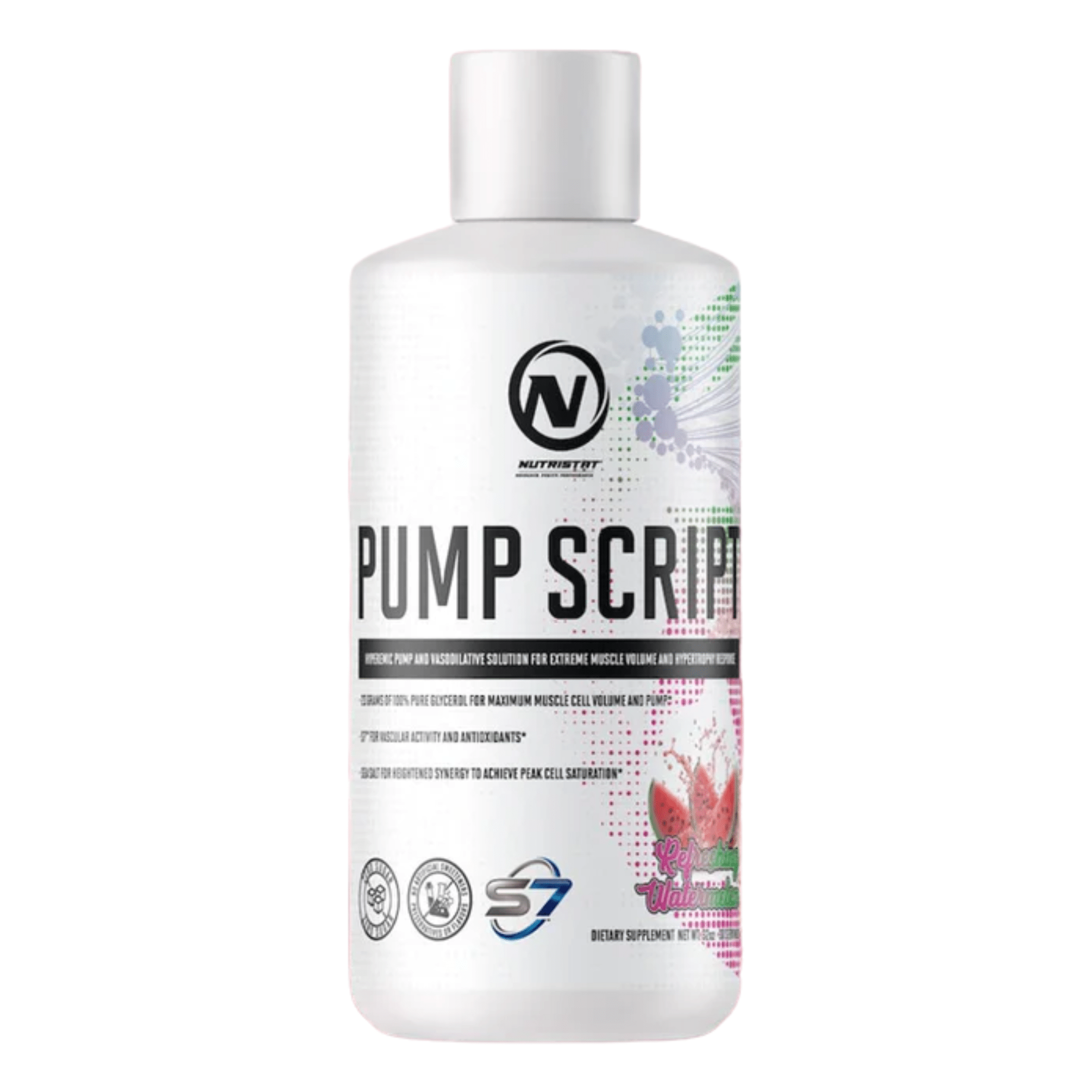 Nutristat Pump Script stim-free pump powder, 30sv size, Watermelon flavor