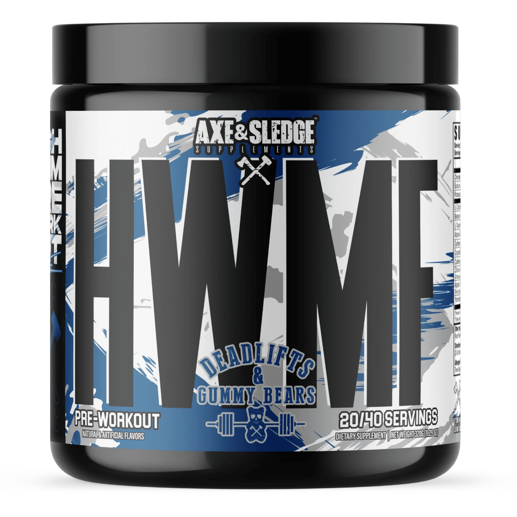 Axe & Sledge HWMF pre-workout powder, Deadlifts & Gummy Bears flavor