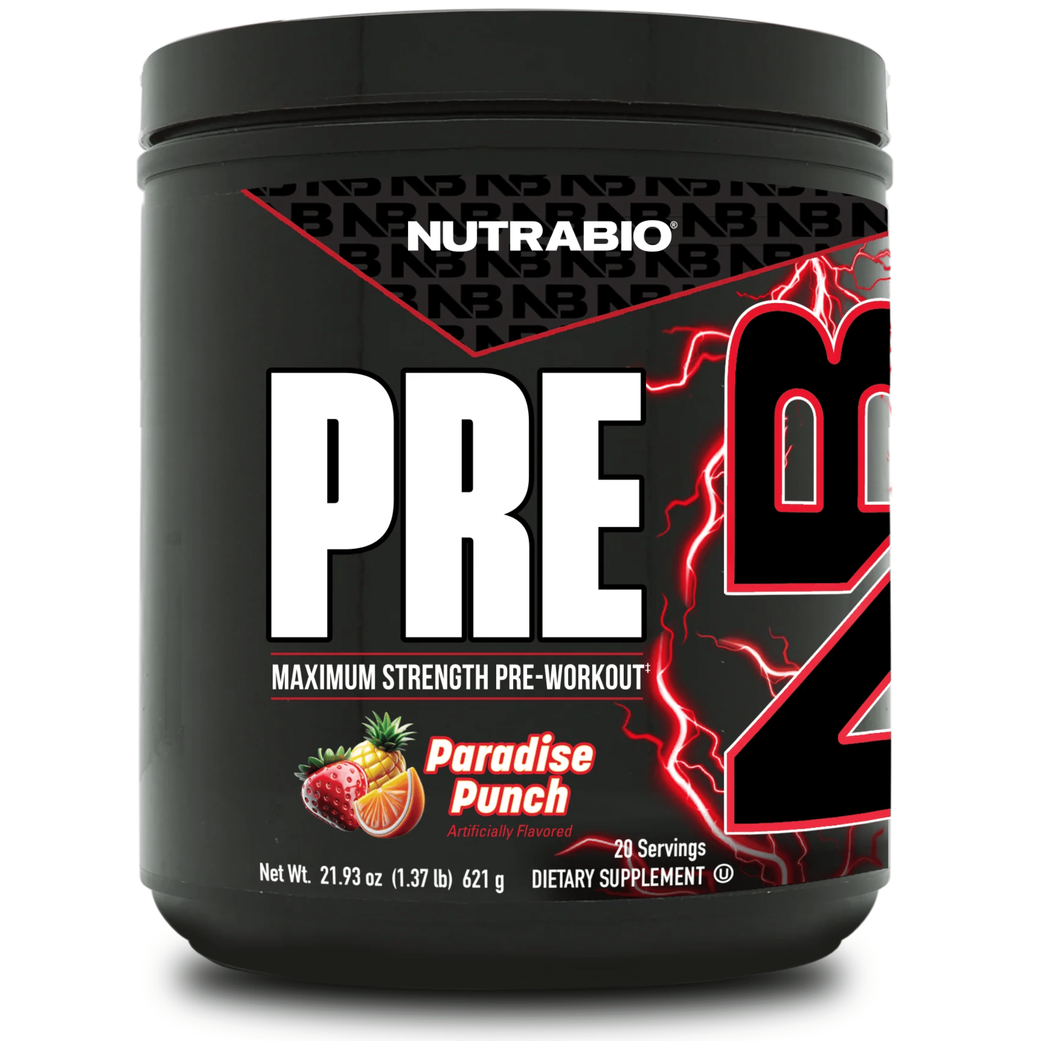 NutraBio PRE Workout | High-Stim Pre-Workout for Energy, Pumps & Focus