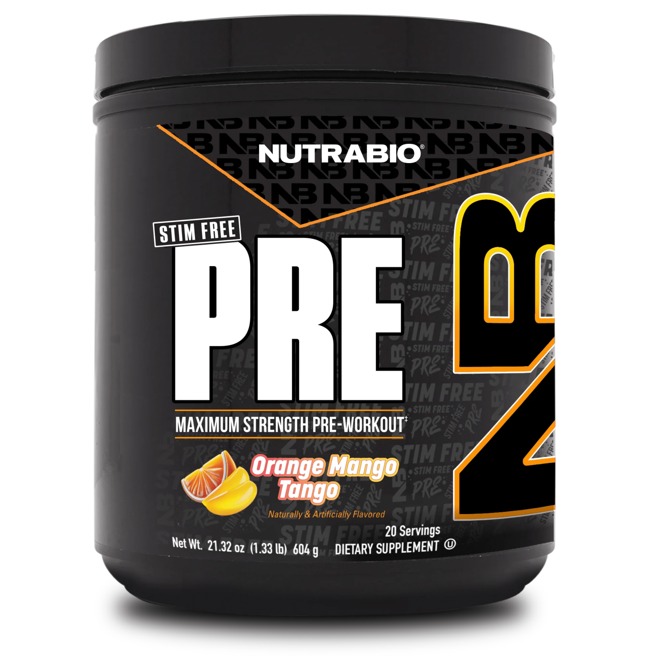 NutraBio PRE Stim-Free | Caffeine-Free Pre-Workout for Pumps, Focus & Endurance