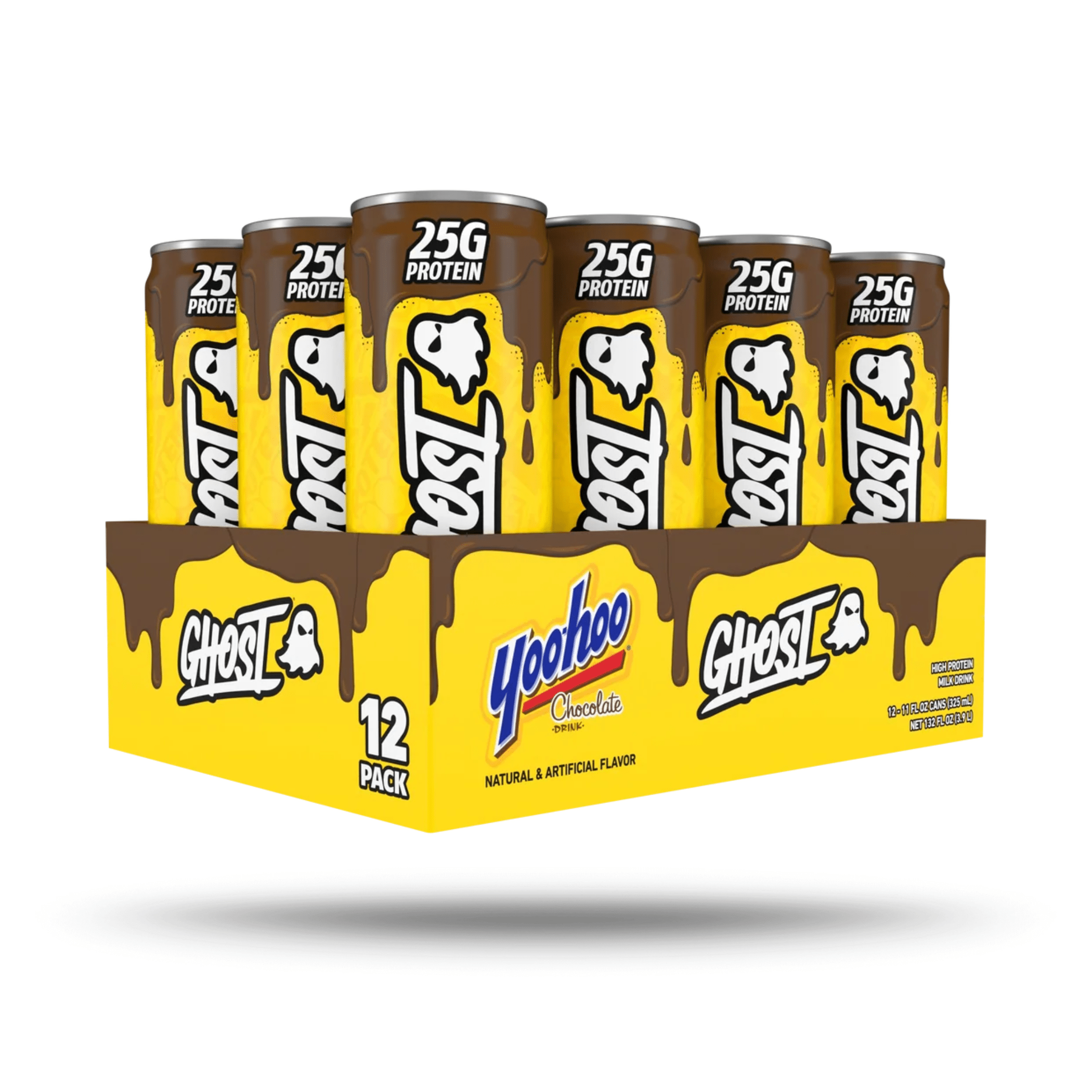 GHOST Protein Drink x Yoo-hoo Chocolate, front of container