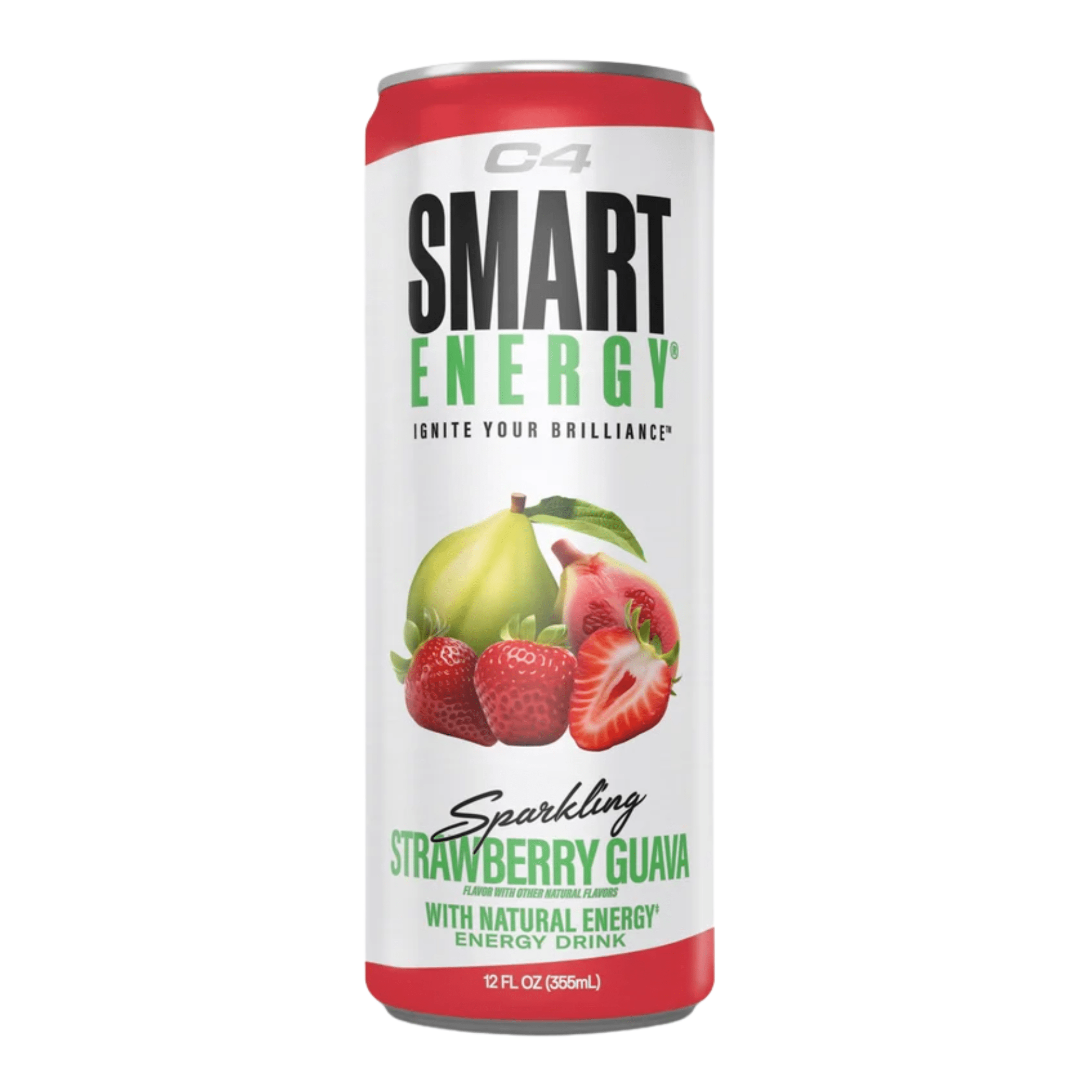C4 Smart Energy pre-workout powder, 12ct size, Strawberry Guava flavor