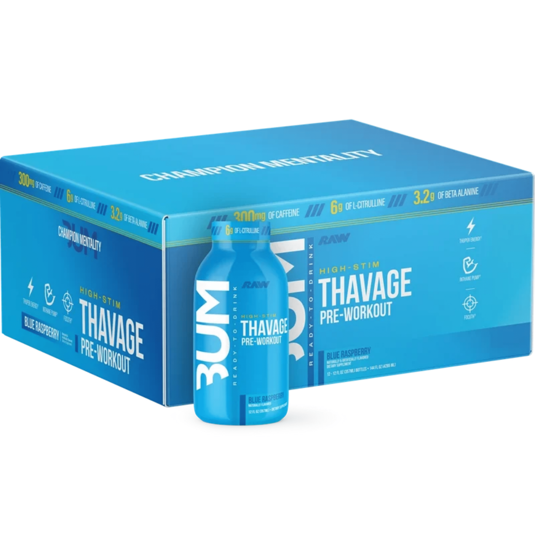 RAW Nutrition Thavage RTD, front of container