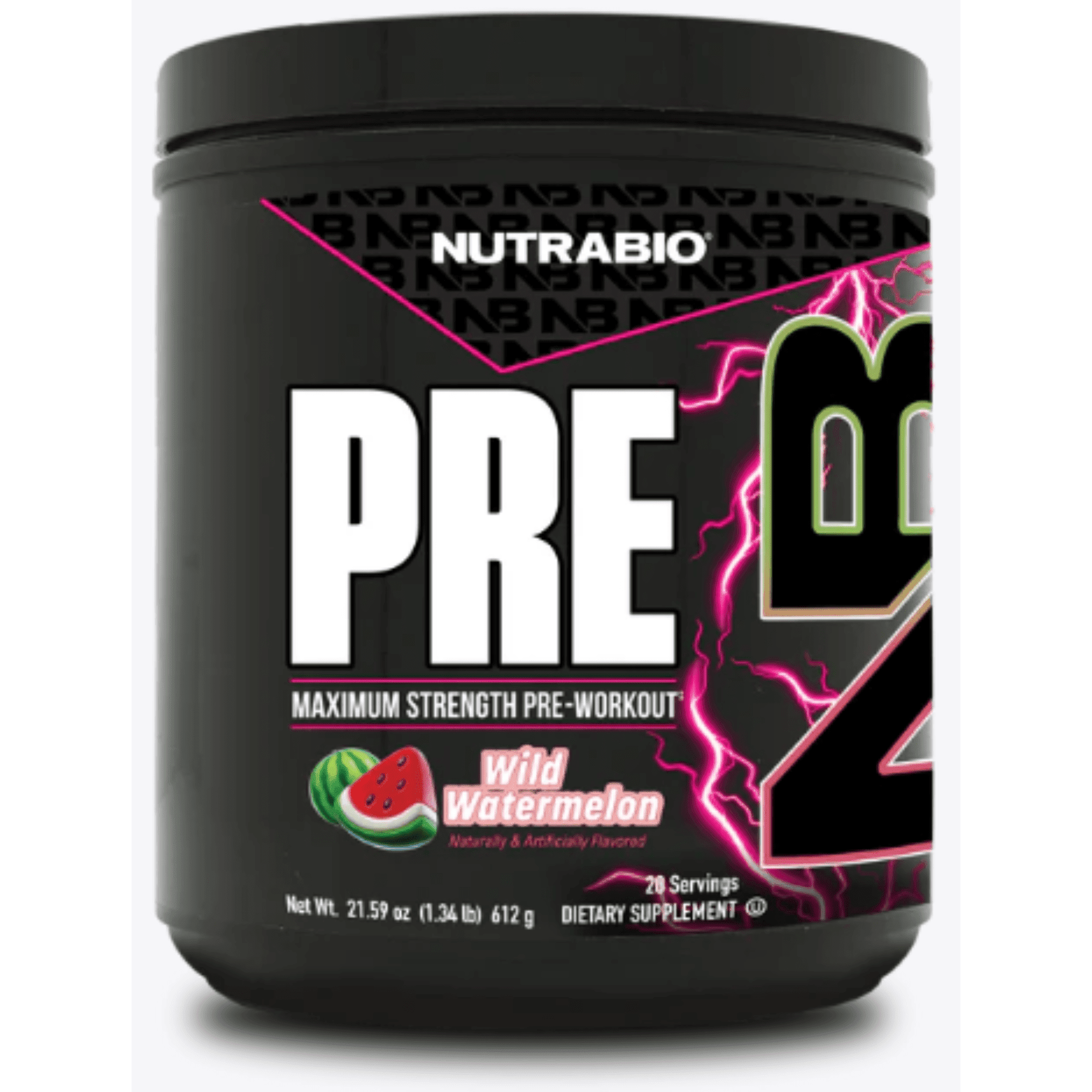NutraBio PRE Workout | High-Stim Pre-Workout for Energy, Pumps & Focus