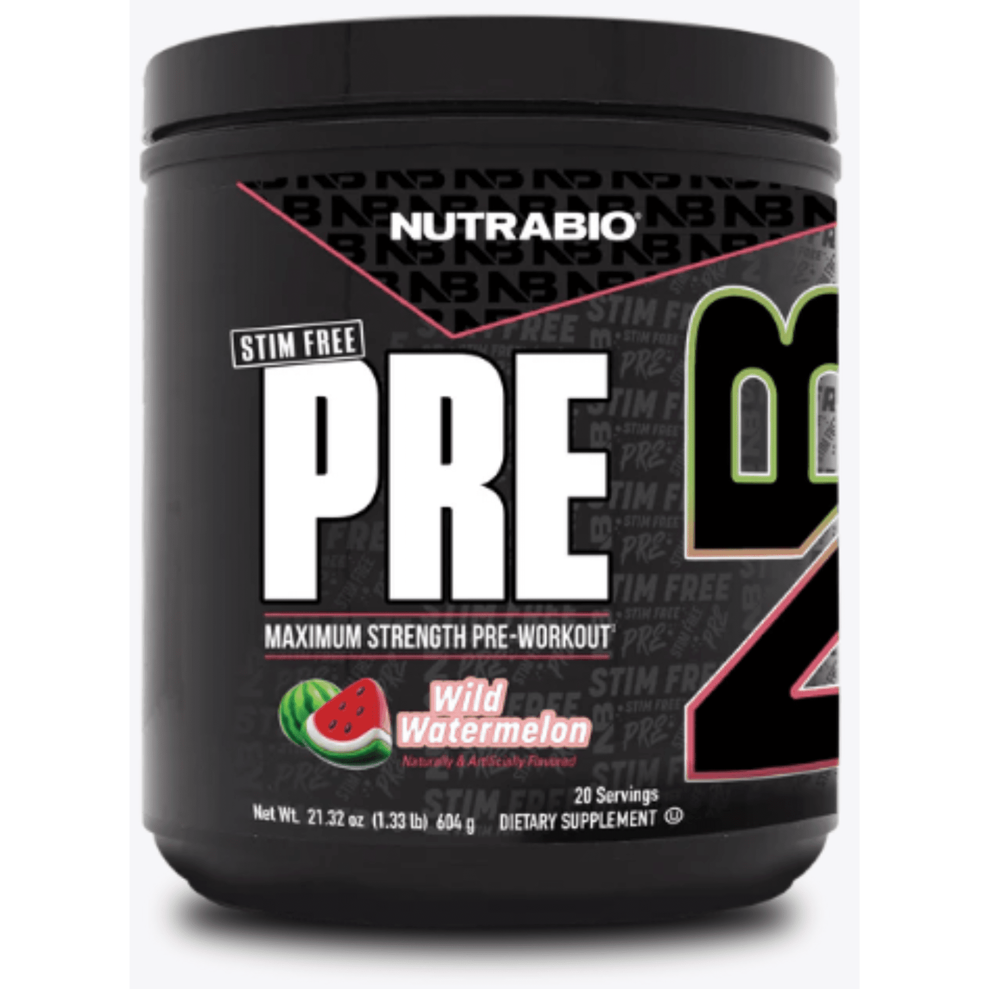 NutraBio PRE Stim-Free | Caffeine-Free Pre-Workout for Pumps, Focus & Endurance