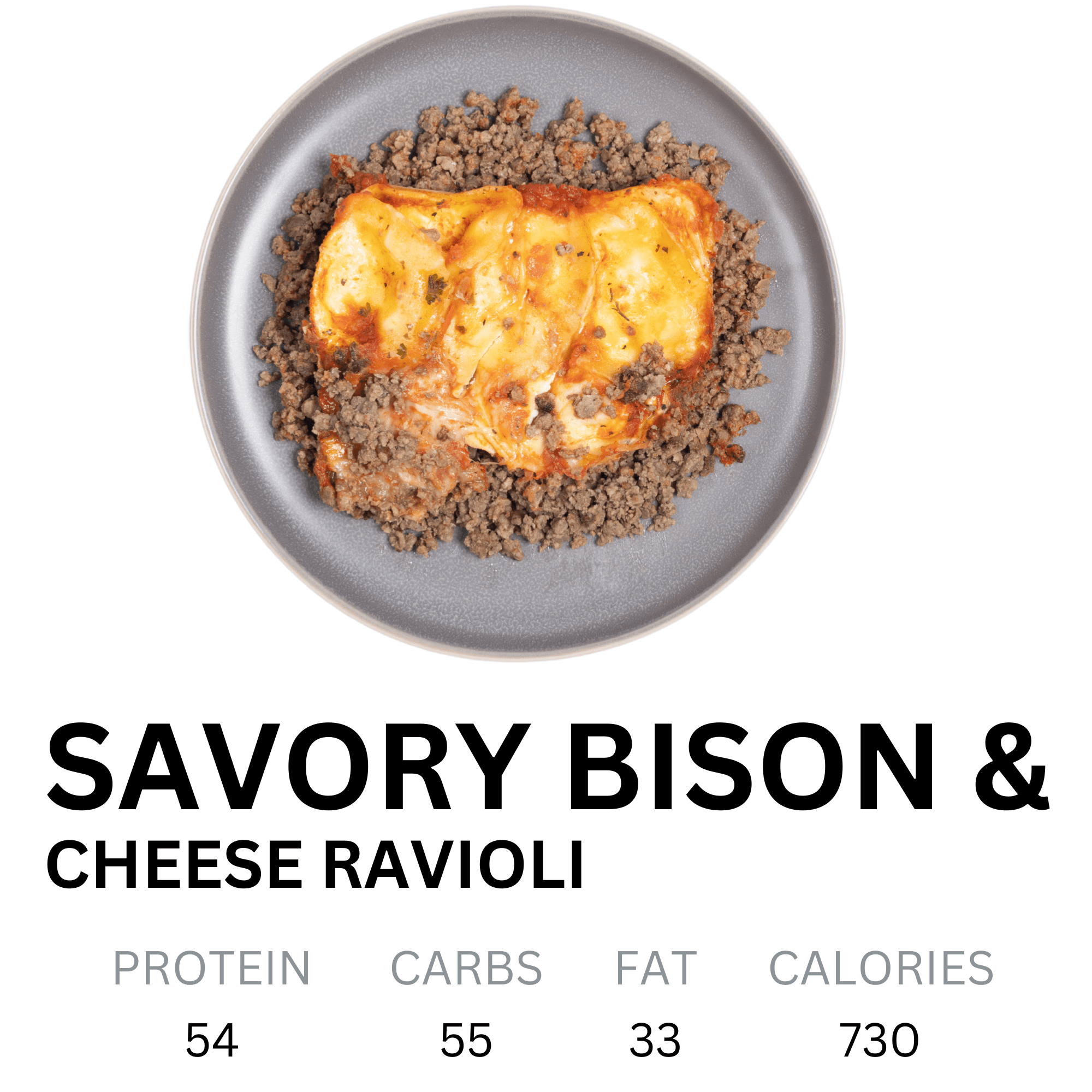 Savory Bison & Cheese Ravioli