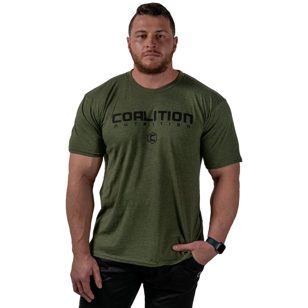 Front Coalition Nutrition Premium Black Logo Tee - Army