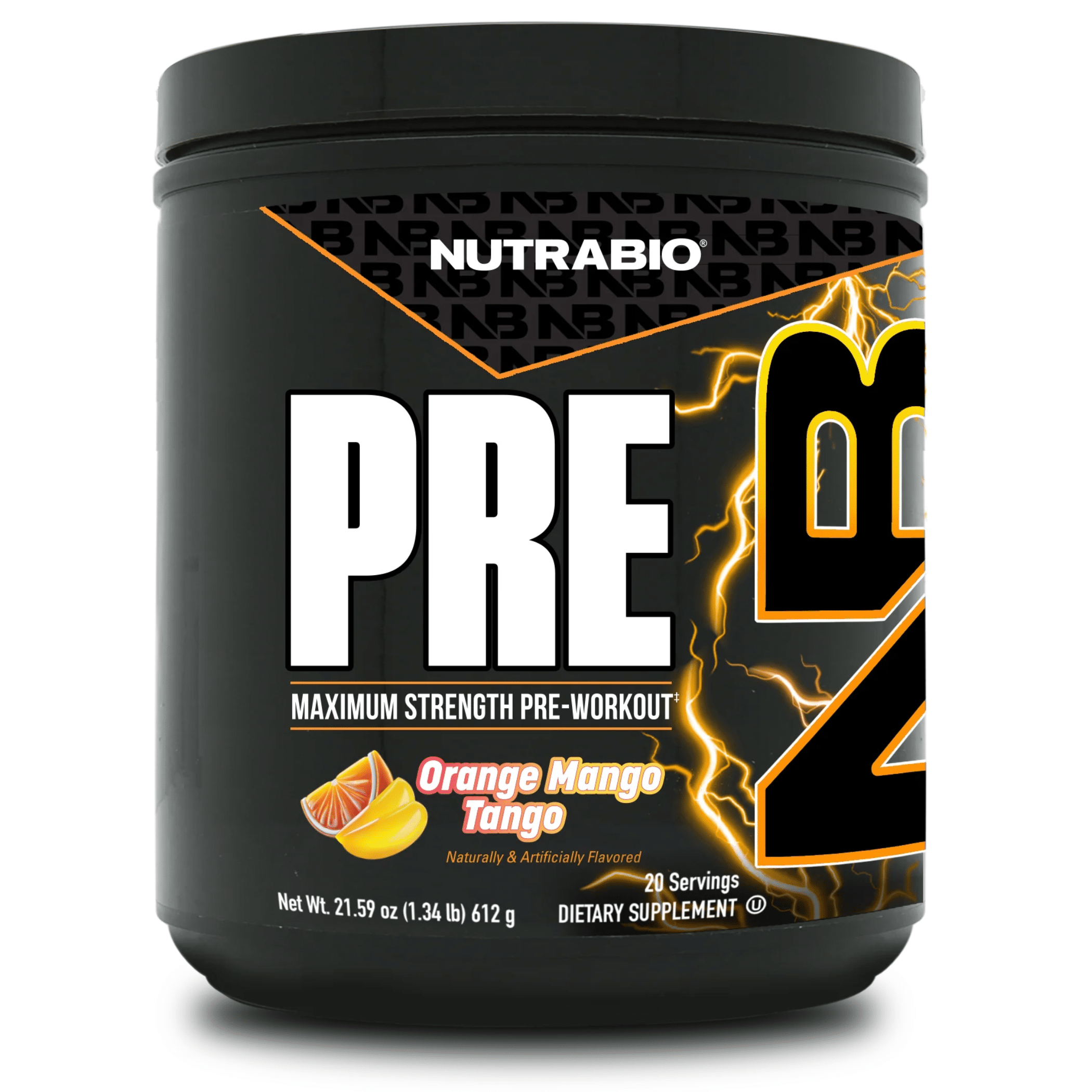 NutraBio PRE Workout | High-Stim Pre-Workout for Energy, Pumps & Focus