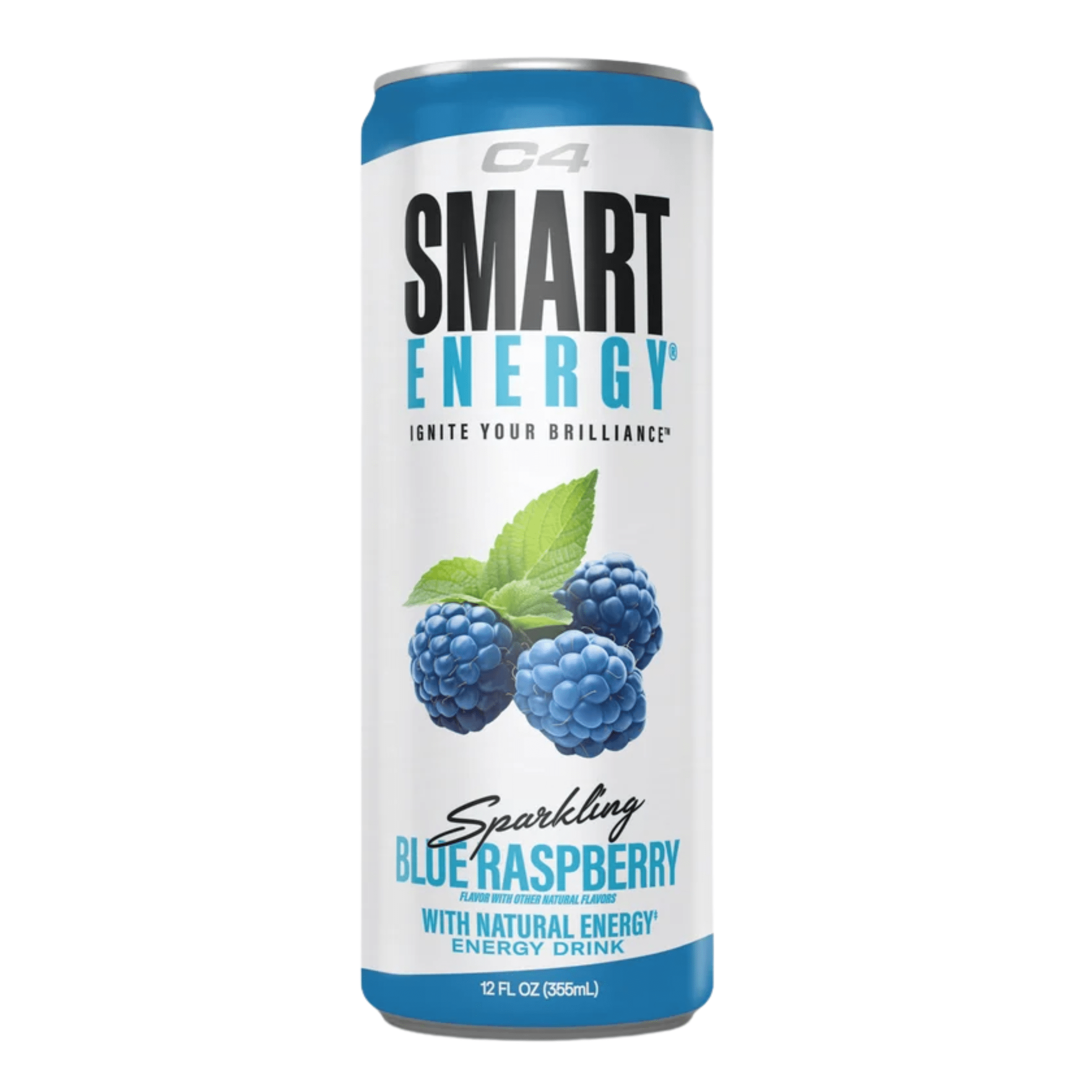 C4 Smart Energy pre-workout powder, 12ct size, Blue Raspberry flavor