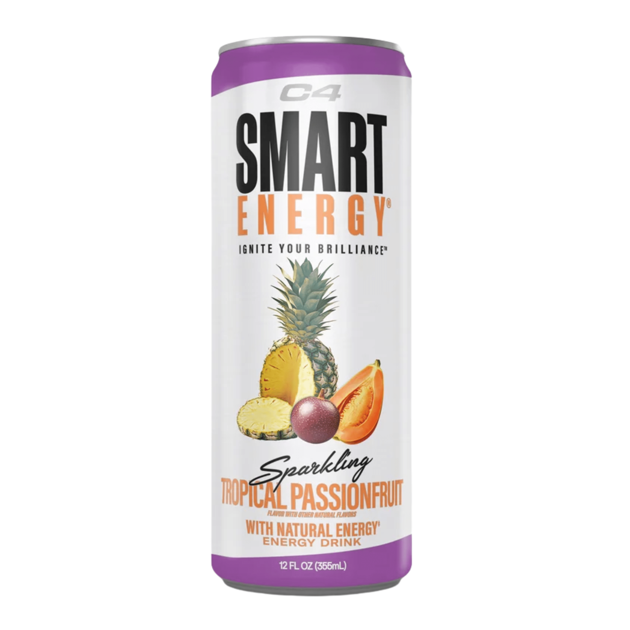 C4 Smart Energy pre-workout powder, 12ct size, Tropical Passion Fruit flavor