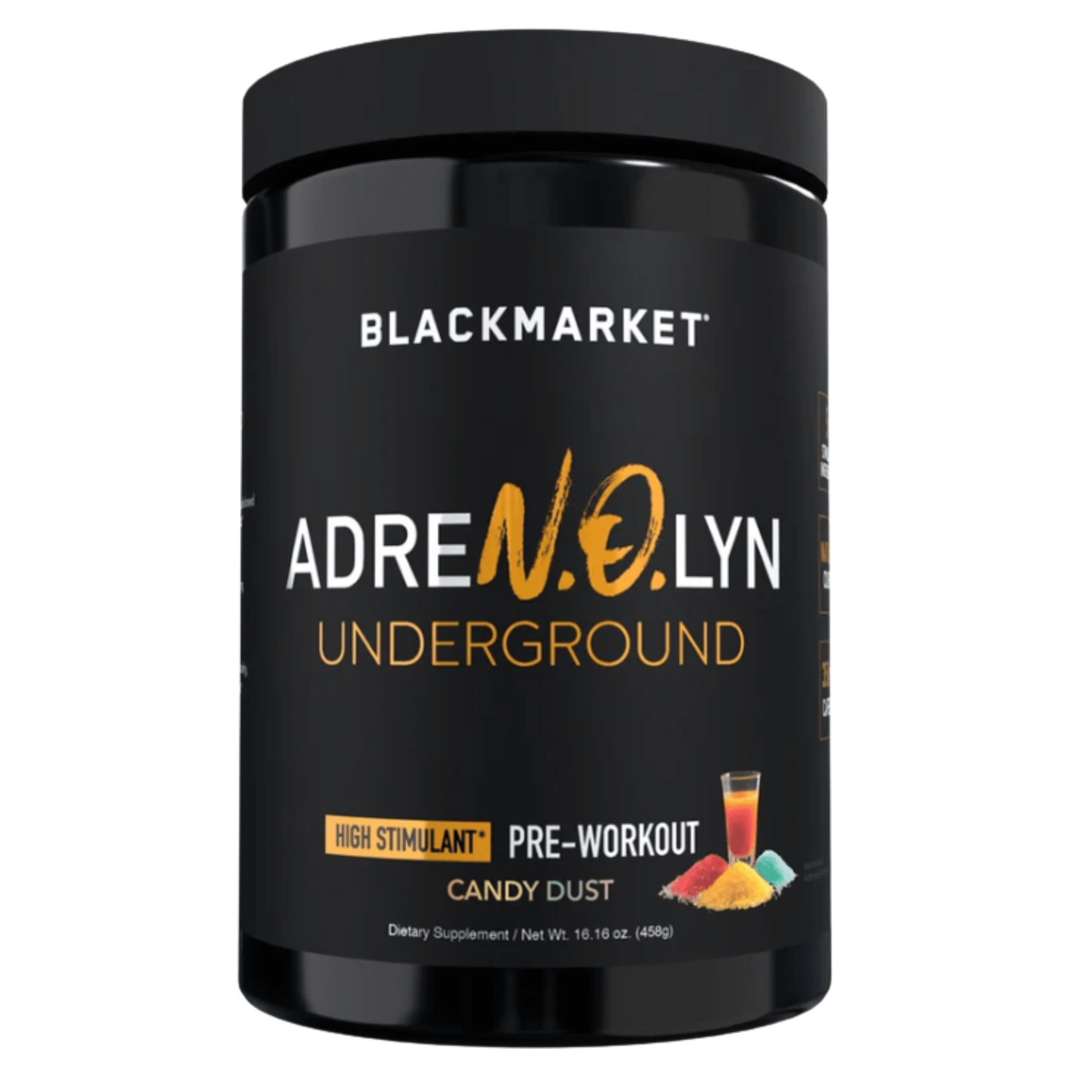 Black Market Labs Adrenolyn Underground pre-workout powder, Candy Dust flavor