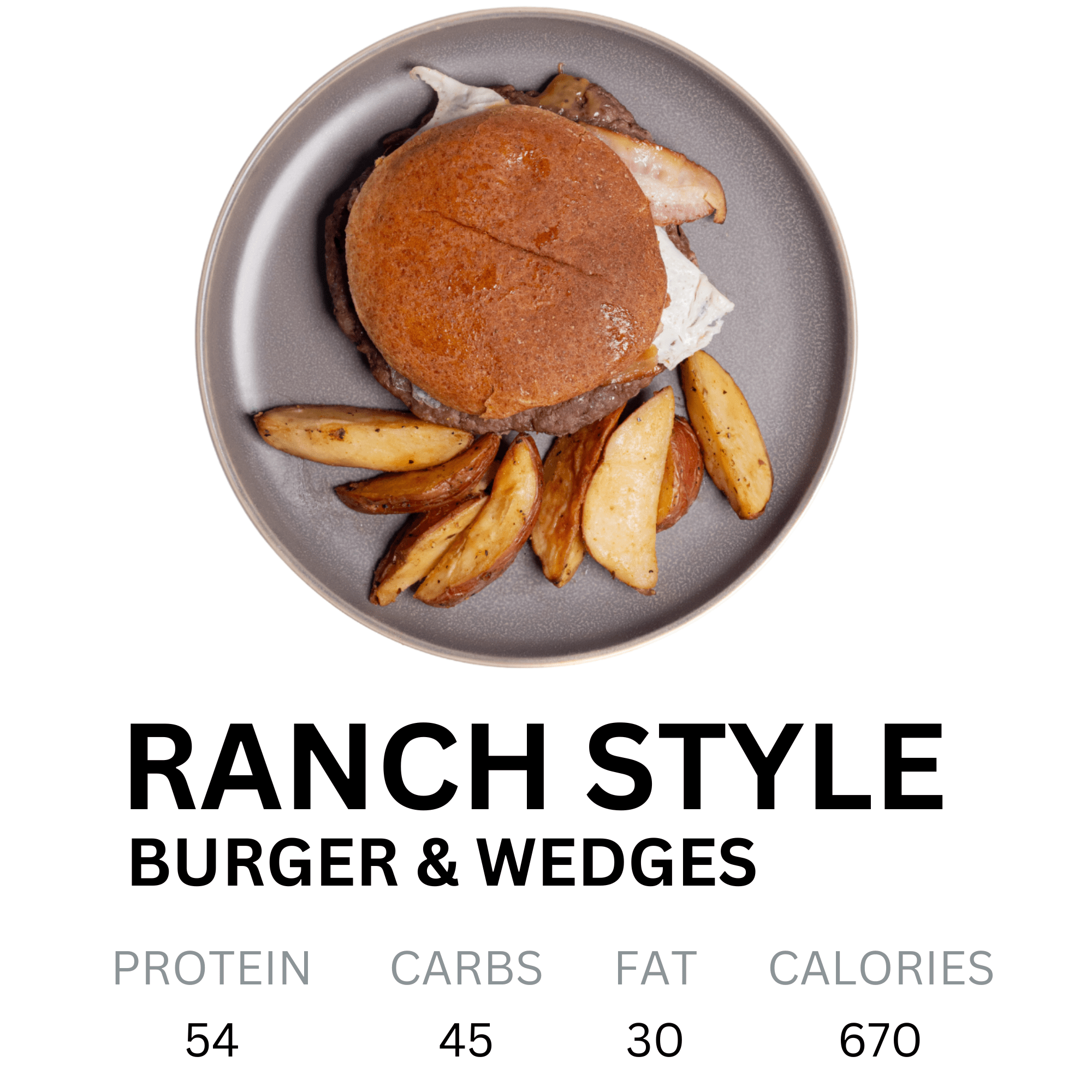 Ranch Style Burger & Wedges