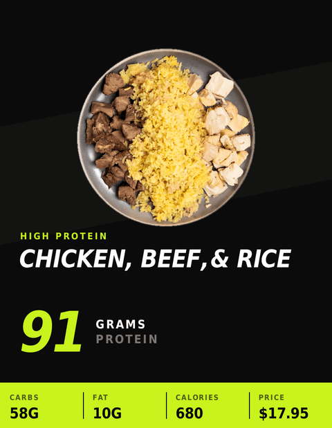 Chicken, Beef, & Rice