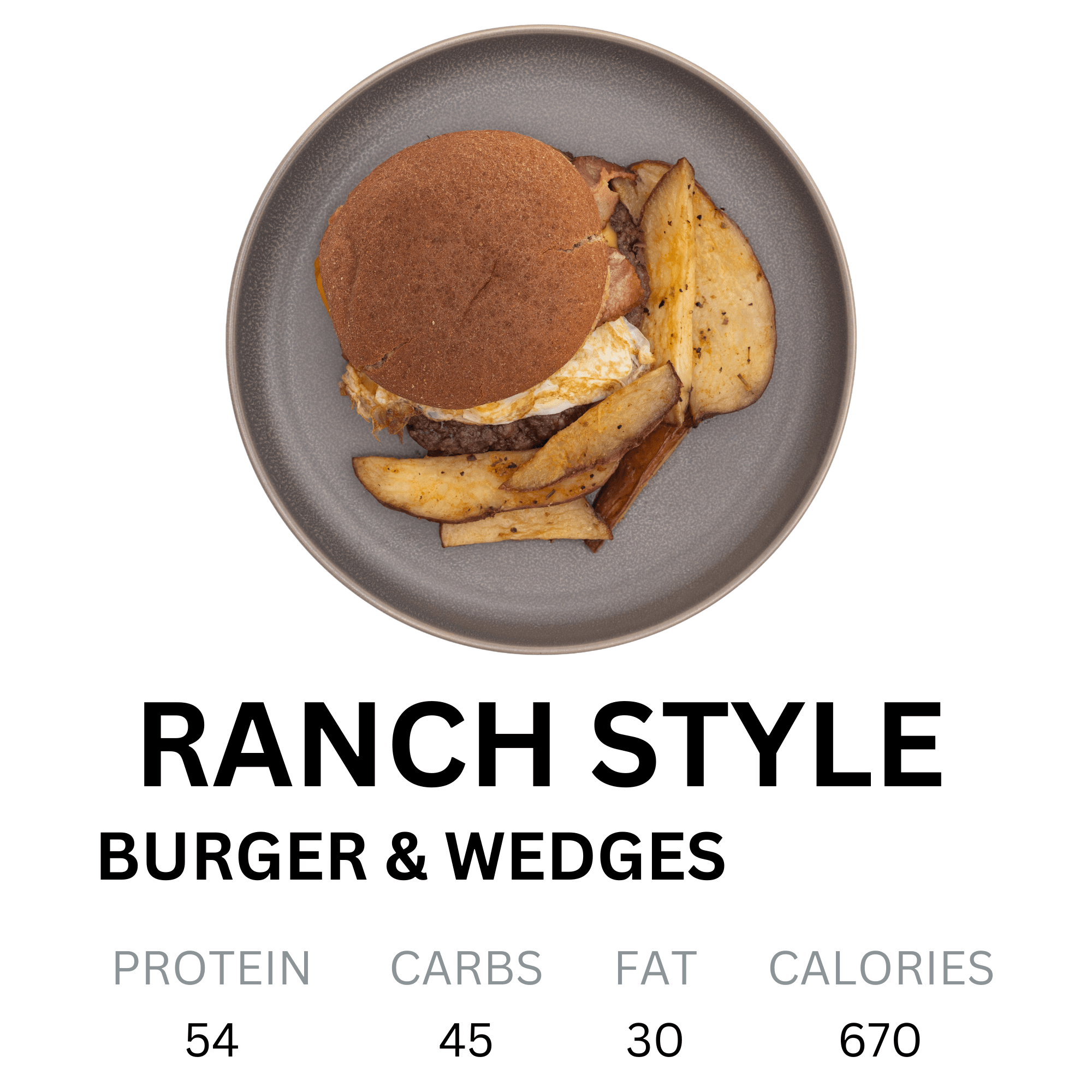 Ranch Style Burger & Wedges