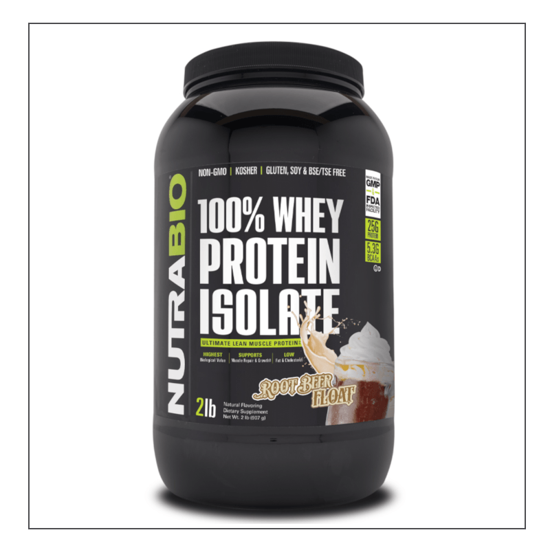 Root Beer Float 2lb. Nutra Bio 100% Whey Isolate Coalition Nutrition