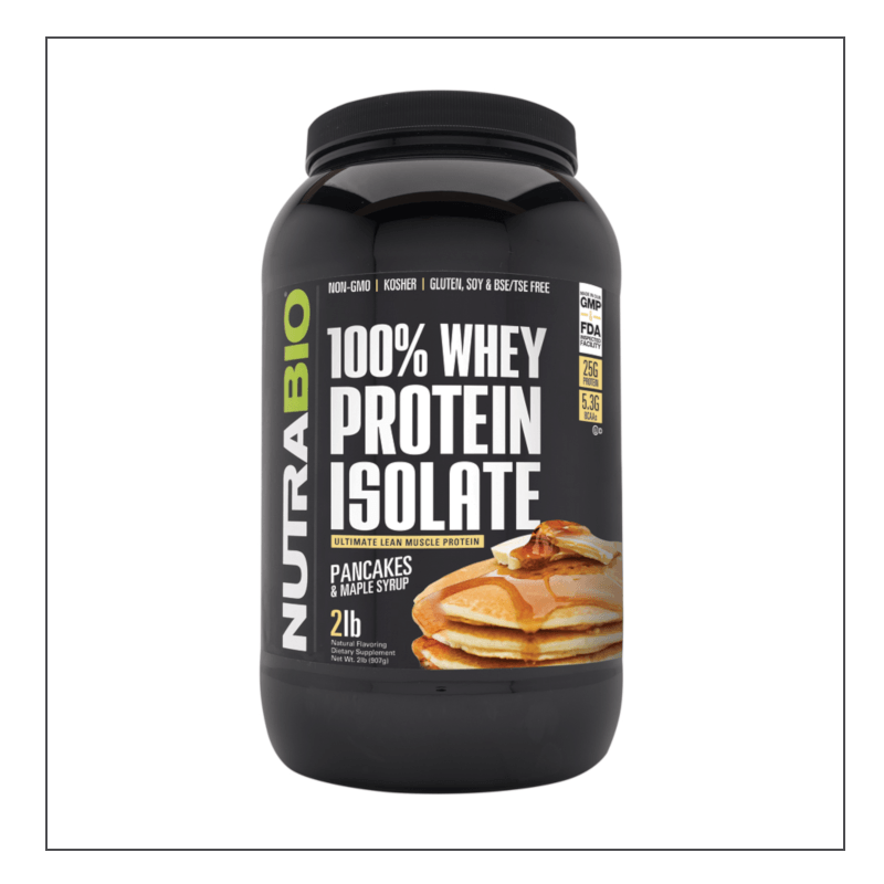 Pancakes & Maple Syrup 2lb. Nutra Bio 100% Whey Isolate Coalition Nutrition