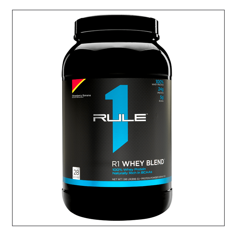 Strawberry Banana Flavor Rule1 Whey Blend Coalition Nutrition