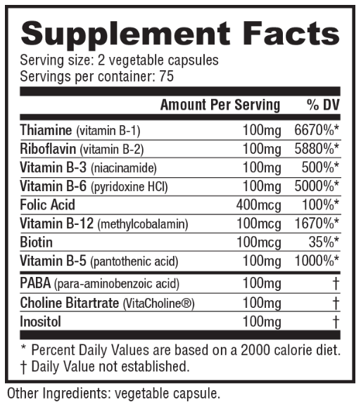 Nutra Bio Vitamin B-100 Complex