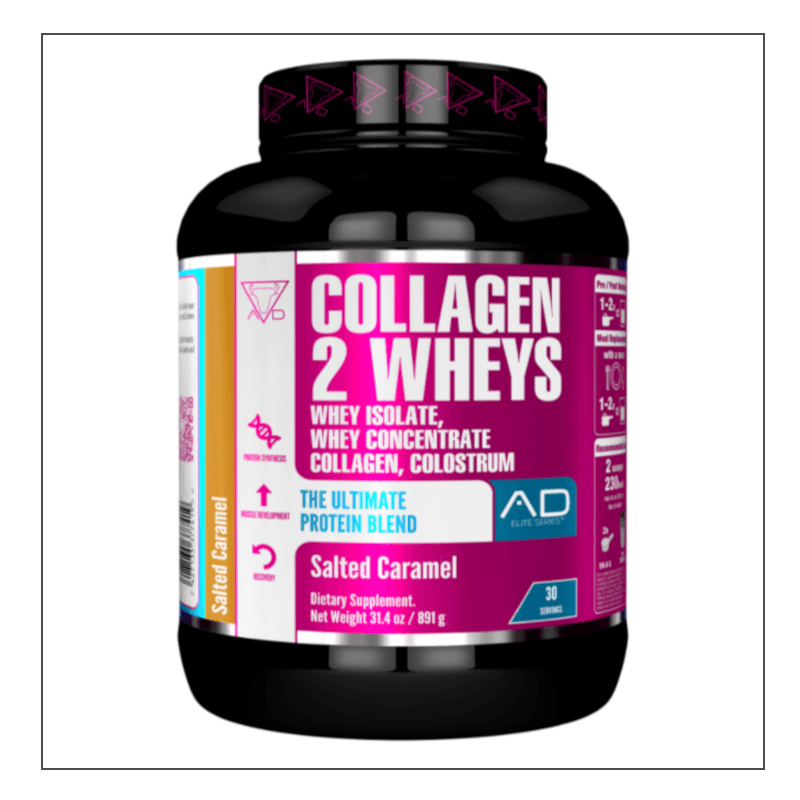 Project AD Collagen 2 Wheys Salted Caramel Flavor Coalition Nutrition