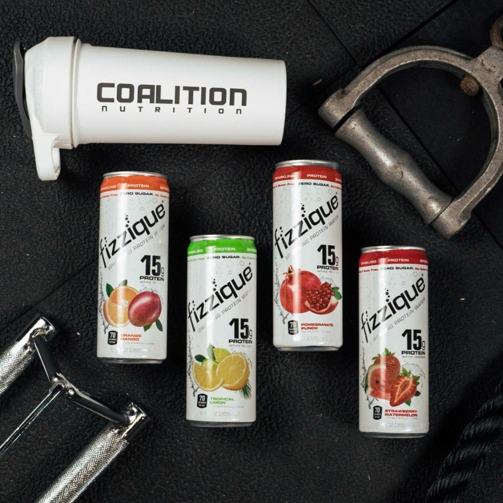 Fizzique Sparkling Protein Water Coalition Nutrition