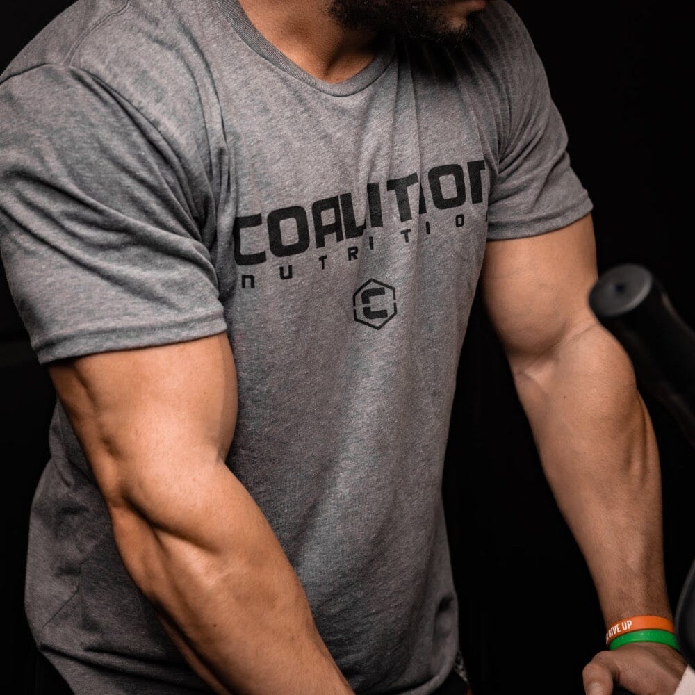 Coalition Nutrition Premium Black Logo Tee - Charcoal