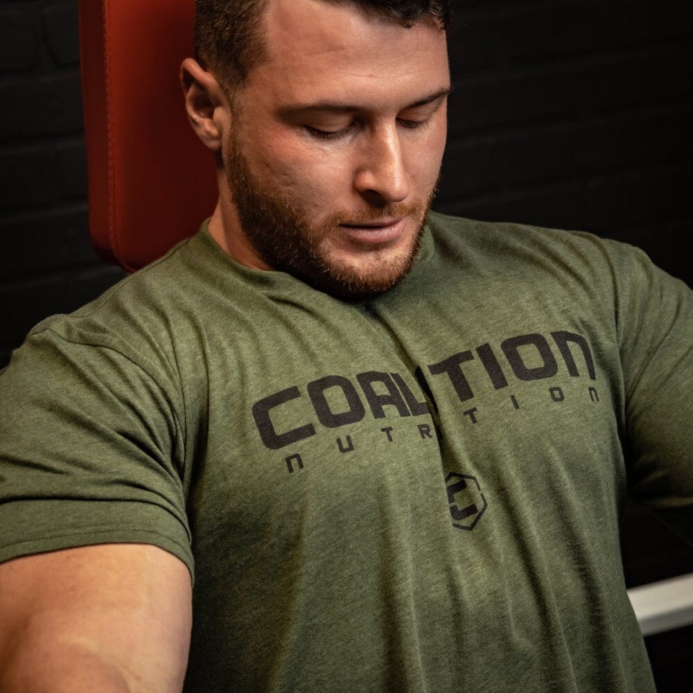 Coalition Nutrition Premium Black Logo Tee - Army