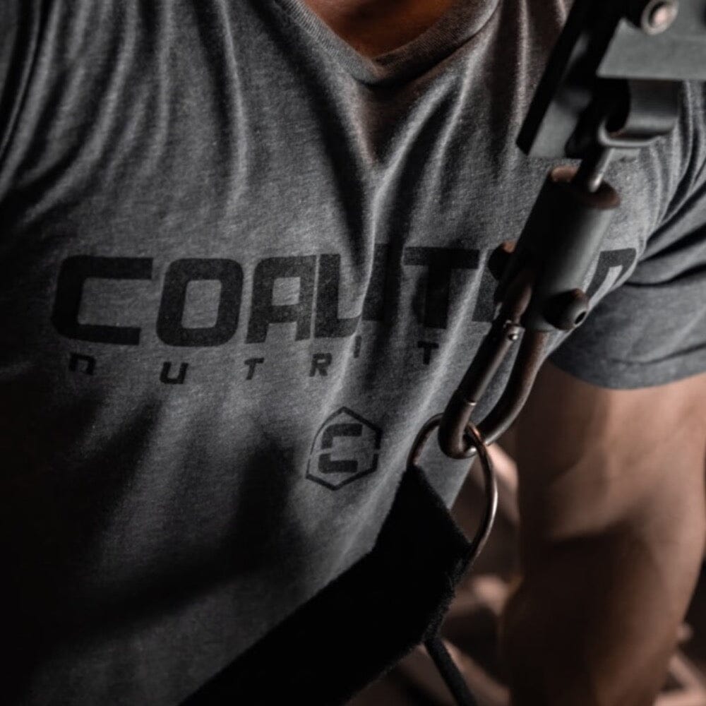 Coalition Nutrition Premium Black Logo Tee - Charcoal