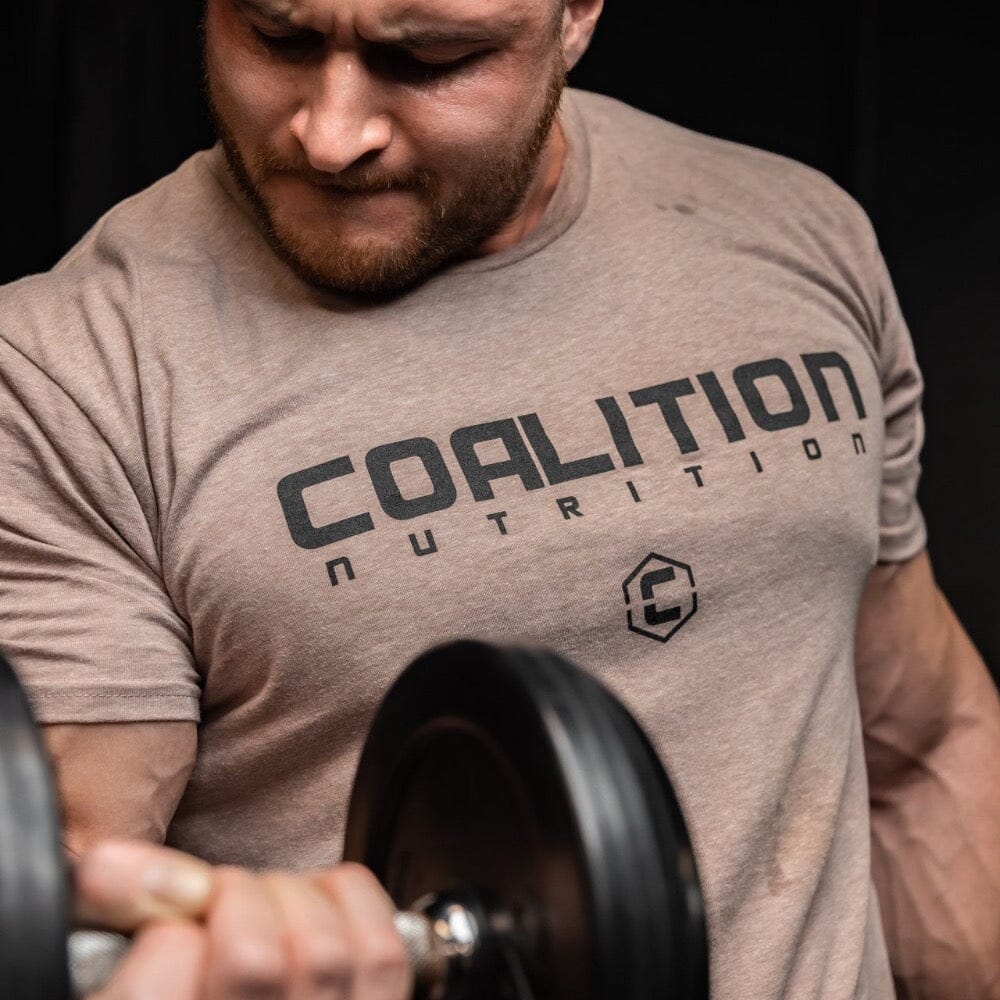 Coalition Nutrition Premium Black Logo Tee - Chocolate