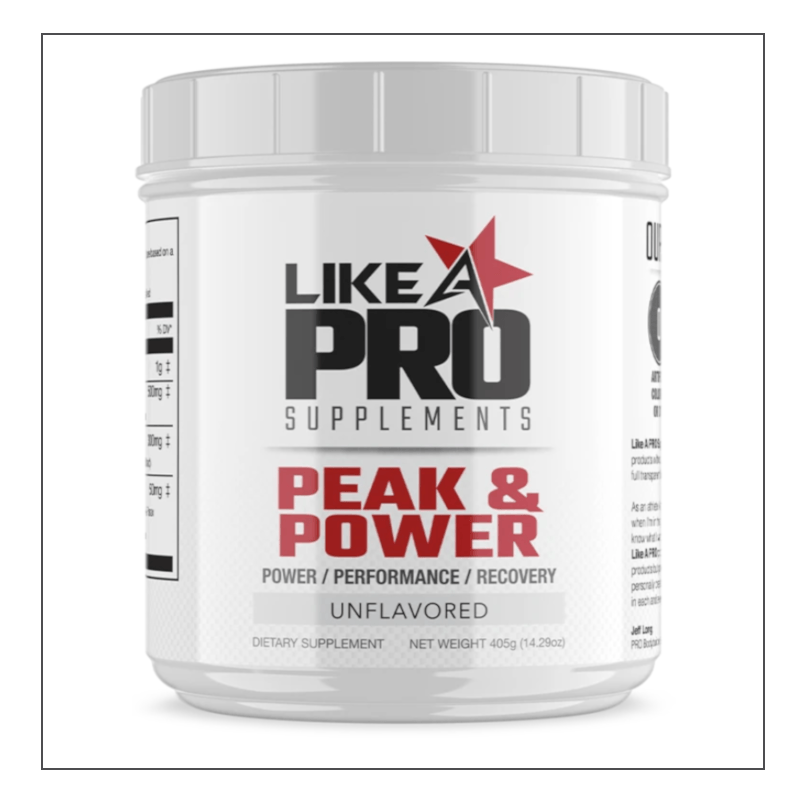 Like A Pro Supplements Peak & Power Unflavored Coalition Nutrition 
