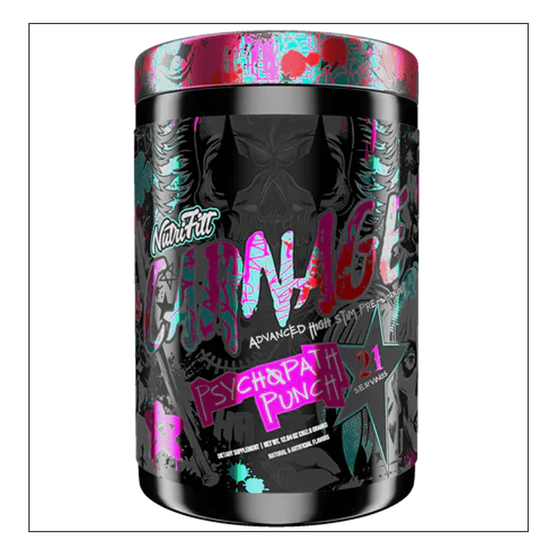 Psychopath Punch Nutrifitt Carnage High stim pre workout Coalition Nutrition 