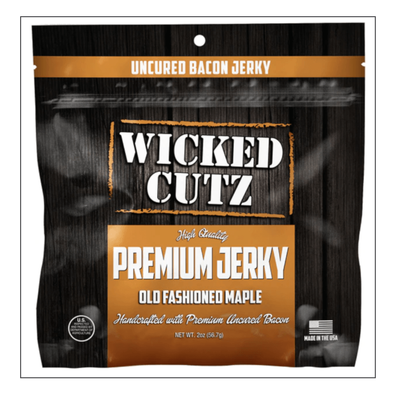 Old Fashioned Maple Wicked Cutz Uncured Bacon Jerky Coalition Nutrition