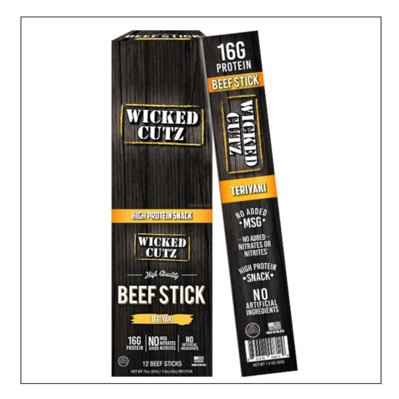 Teriyaki Wicked Cutz Beef Sticks Coalition Nutrition